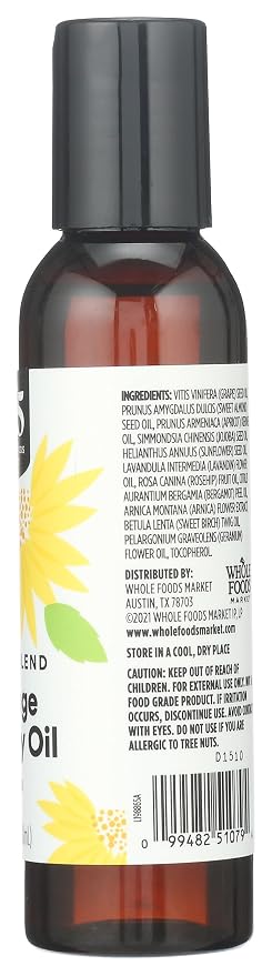 365 by Whole Foods Market Massage Oil Active Blend With Arnica, 4 FZ