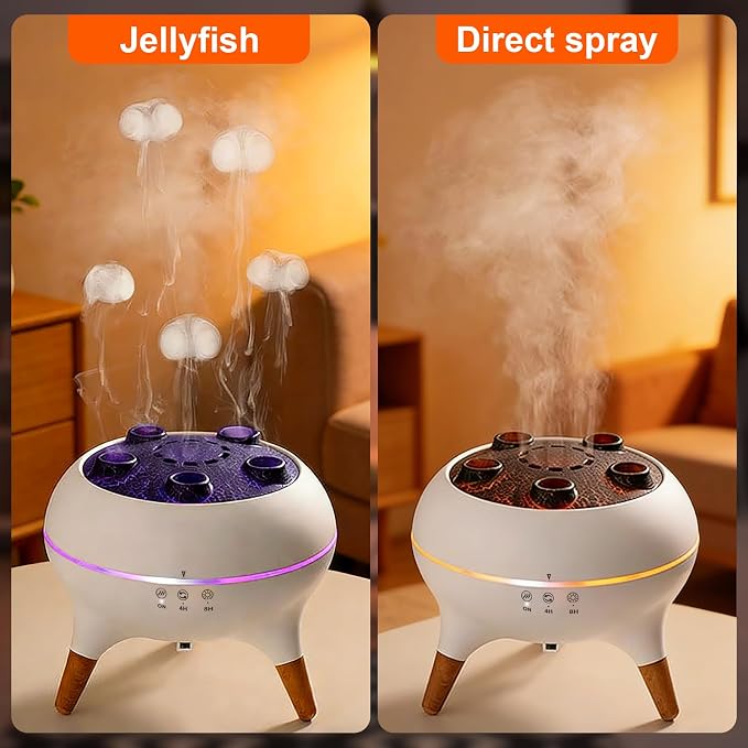 Essential Oil Diffuser 250ML,Jellyfish Diffuser Air Humidifiers Sound Pickup Ultrasonic Aromatherapy Diffuser Remote Control 7 Color Lights for Home Bedroom Office Hotel