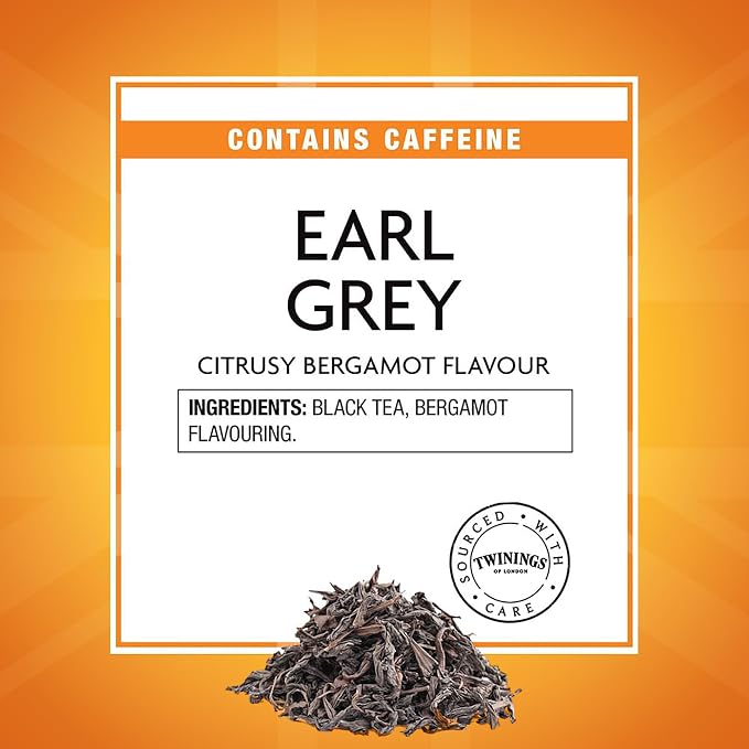 Twinings Earl Grey Loose Tea Tins, 7.05 Ounce Tins (Pack of 1), Smooth, Flavourful, Robust Black Tea Leaves, Caffeinated, Enjoy Hot or Iced