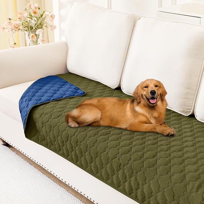 Smiry Waterproof Dog Bed Cover Blanket, Reversible Pet Blanket | Soft Reversible, Washable Leakproof Cats Dogs Couch Cover for Sofa, Couch, Furniture (30x70 Inch)