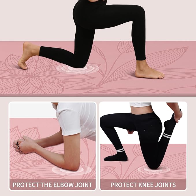 PAIDU Large Yoga Mat-72’x36’x0.4’ Extra Width ＆ Thick,Comfortable,Non-Slip Exercise Mat-Works Great on All Floor for Stretching,Yoga Studio,Gym or Home Workouts
