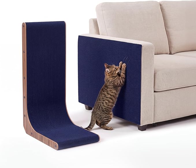 Cat Scratch Furniture Couch Corner Protector from Cat Claws, 78.7x15.8 Inch | Cat Wall Scratcher Mat with Catnip, Adhesive Cat Scratching Pads Renew Cat Stuff Sofa Tree Scratching Post Board Bed Tower