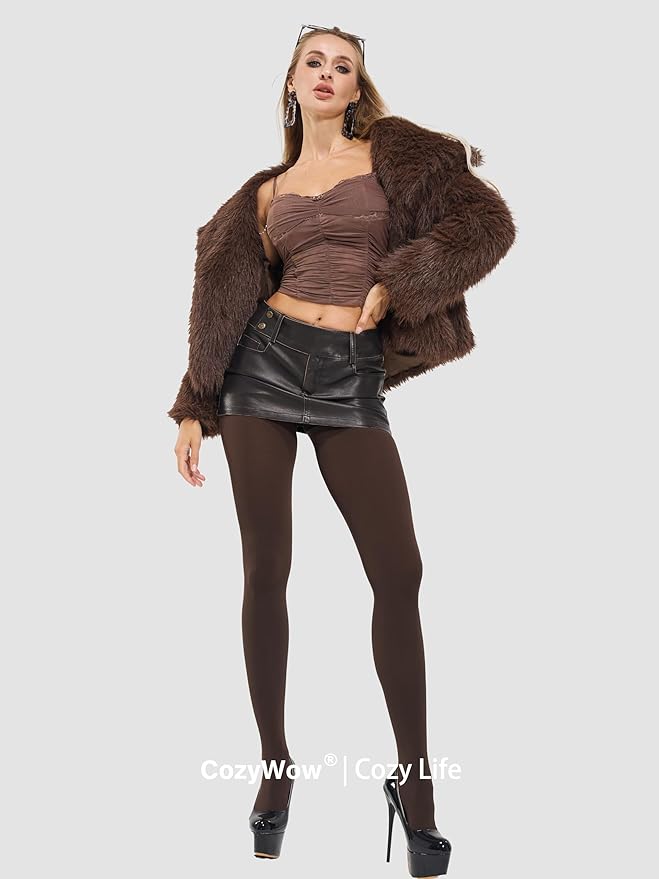 CozyWow Women's 80D Soft Opaque Tights, High Waist Solid Color Womens Tights with 30+ Colors