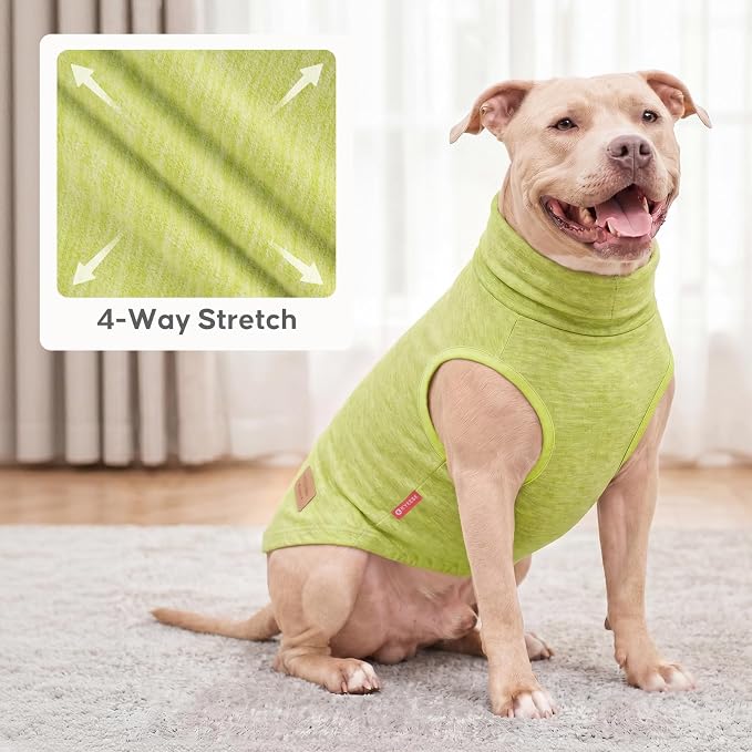 KYEESE 2Pack Dog Sweater for Large Dogs Soft Pet Coats Fleece Sweatshirt | Warm Turtleneck Dog Pullover Clothes, 4-Way Stretch & Lightweight Vest, Doggie Coat in Cold Weather, Daily Wear