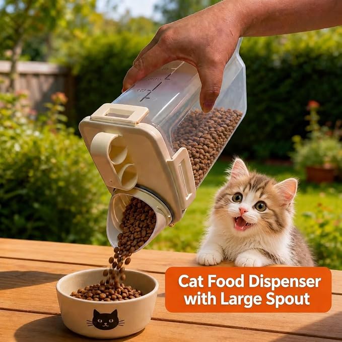 2 Lbs Small Cat Dog Food Storage Container for Bird Seed, Pet Food, 2 Pack