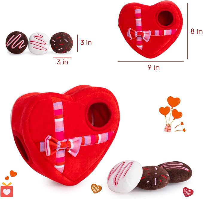 Hollypet Squeaky Hide and Seek Dog Toys for Small and Medium, Chocolate