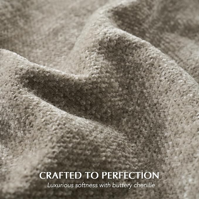 Chenille Knit Throw Blanket for Couch, 60"x80", Taupe | Cozy Plush Fuzzy Knittd Throw with Tassels, Lightweight, Decorative, Farmhouse Decor, Ideal for Bed Sofa Gift, All Seasons