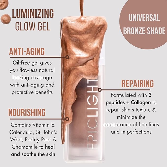 Epiclight Luminizing Glow Gel - All-in-one Beauty Balm - Luminizer for Glowing Skin - Paraben & Sulfate-free, Non-Toxic Makeup - For all Skin Tones