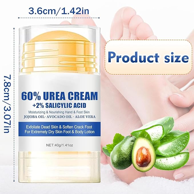 60% Urea Hydrating and Anti-Cracking Foot Cream,Relieves And Repairs Cracked Dry Feet And Hands,Foot Lotion Heel Stick Repairs and Hydrates Dry and Cracked Feet and Hand