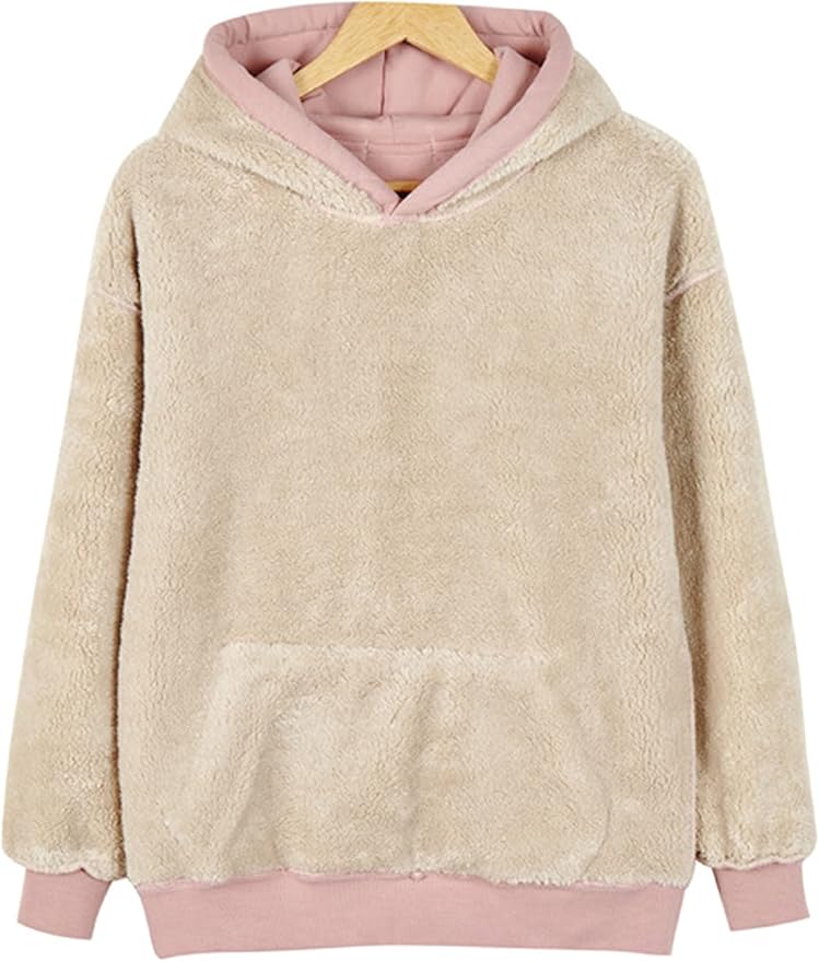Yeokou Women's Winter Hoodies Pullover Sherpa Fleece Warm Heavyweight Sweatshirt