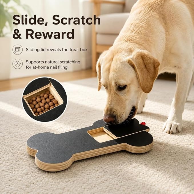 New Dog Nail Scratch Board Scratch pad Treat Dispenser for Dogs，1-pcs
