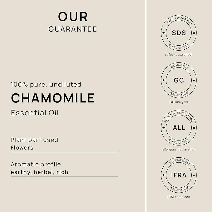 VINEVIDA Chamomile German Essential Oil 32 oz - Undiluted Chamomile Oil 32 oz - Chamomile Candle Oil Scent - DIY Candle Scents for Candlemaking - Bulk Essential Oil for Soap Making