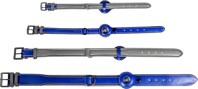 Airtag Luxury Real Leather | Genuine Leather Soft Padded Dog Collar for Medium Large Dogs | Leather with Anti -Rust Hardware (Size - L) Fits Neck 18, 19, 20 & 21 inches