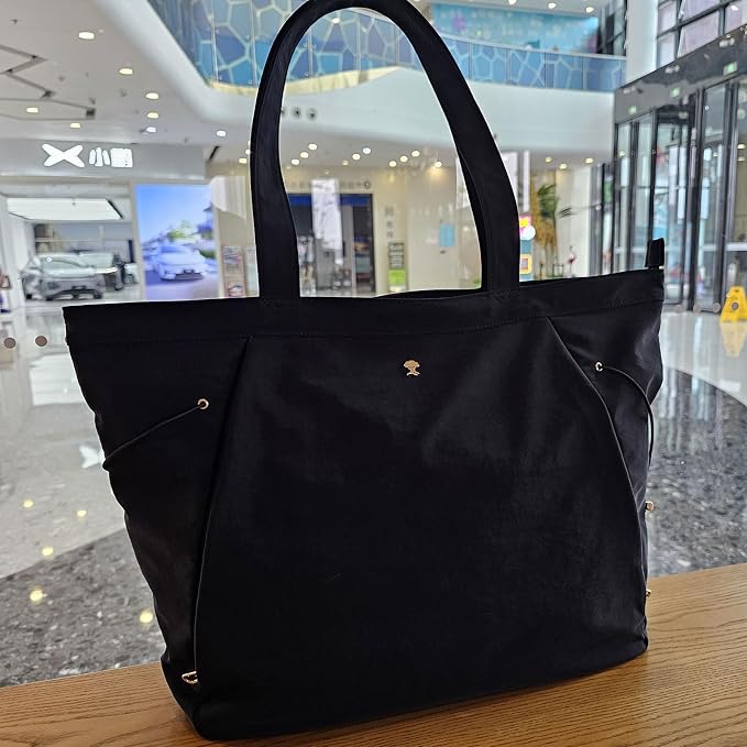 ESVAN Yoga Tote Bag for Women Shoulder Bags Drawstring for Office Workout Travel Carryall Pilates Gym and Beach