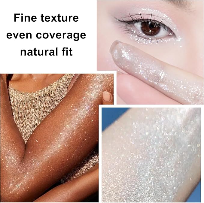 Hair and Body Glitter Spray, 1PC Silver Glitter Hairspray Dry Powder Makeup for Clothes, Festival Rave Prom Loose Sparkle Powder,Holographic Ultra Fine Resin Glitters for Crafts (1PC Silver)
