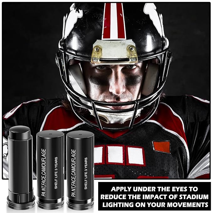 AWCCXMYM 3Pcs Eye Black Baseball Stick Eyeblack Softball Stick Football Face Paint Sporting Body Paint Kit For Athletes Costume Accessories Halloween Makeup Cosplay Parties Accessories