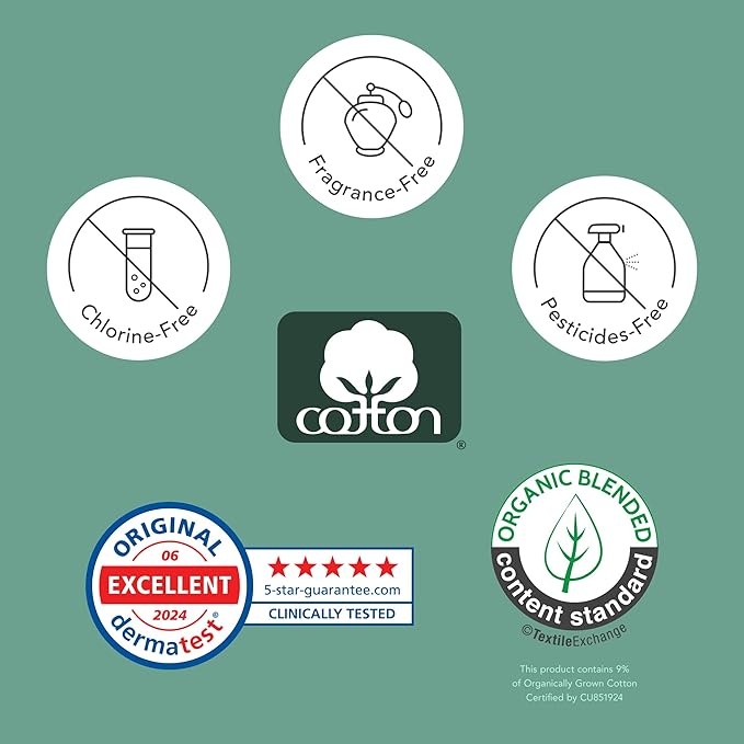 Rael Organic Cotton Cover Pads - Regular Absorbency, Unscented, Ultra Thin Pads with Wings for Women (Regular, 28 Count)