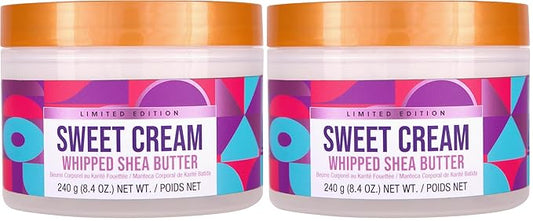 Tree Hut Sweet Cream Whipped Shea Body Butter | Long-lasting Hydration Leaves Skin Feeling Soft & Moisturized | Limited Edition Fall | Nourishing Essential Body Care | 8.4 fl oz. (Pack of 2)