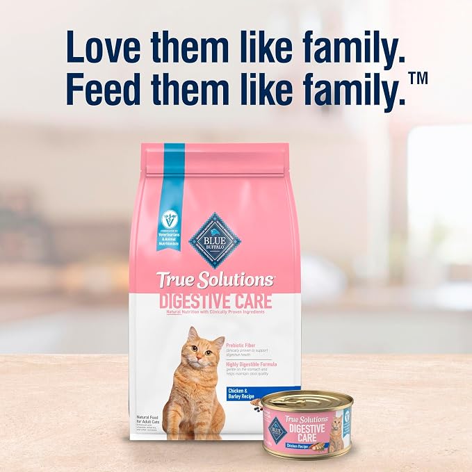 Blue Buffalo True Solutions Digestive Care Chicken Dry Cat Food, 3.5 lb | Adult Formula, Clinically Proven Prebiotic Fiber, Vet-Recommended High-Protein