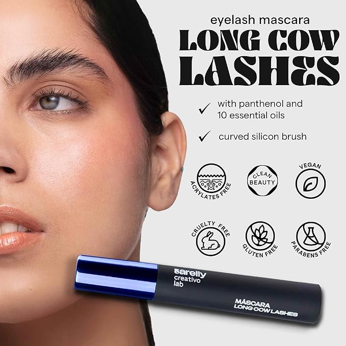 SARELLY Lash Kit | Cow Lashes Mascara + Lavadero Eye Makeup Remover | Waterproof Volume & Gentle Removal | Vegan & Cruelty-Free
