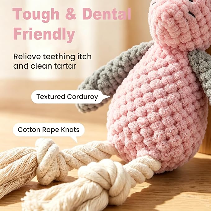 Squeaky Plush Interactive Dog Toy for Small Dogs