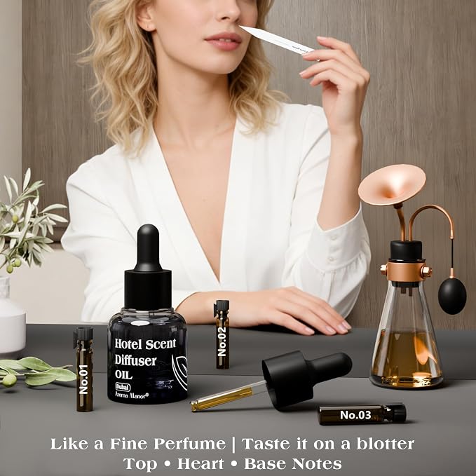 Hotel Fragrance Diffuser - Dubai Essential Oils Scent - Luxury Hotel Inspired Home Aromatherapy Diffuser Oil - Galbanum, Sandalwood, Musk - for Diffuser, Humidifier, Ultrasonic, Reed - 30ML