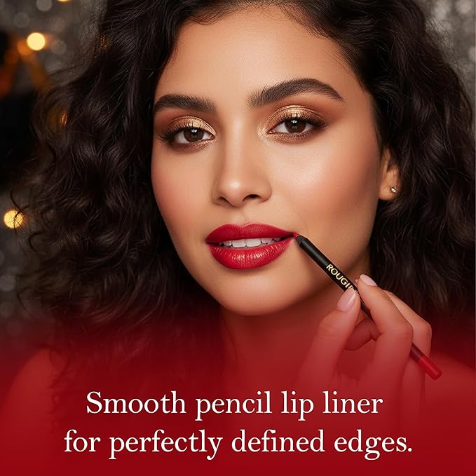 Matte Lipstick & Lip Liner Set for Women – Red Love Shade – Long-Lasting Waterproof 2-in-1 Lip Kit – Smudge-Proof Liquid Lipstick with Precision Liner, Enriched with Vitamin E & Shea Butter