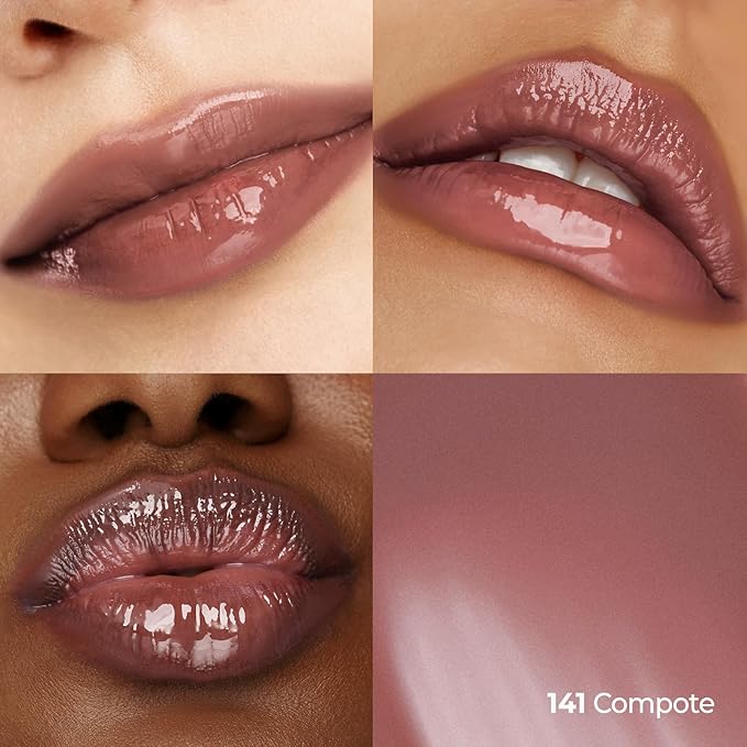 Laka Fruity Glam Tint, 4.5g/0.15oz, Glowing Lip Stain with Wide Color Spectrum, Hydrating & Lightweight Texture, Buildable Color, Non-Sticky, Vegan, K-Beauty (#141 Compote)