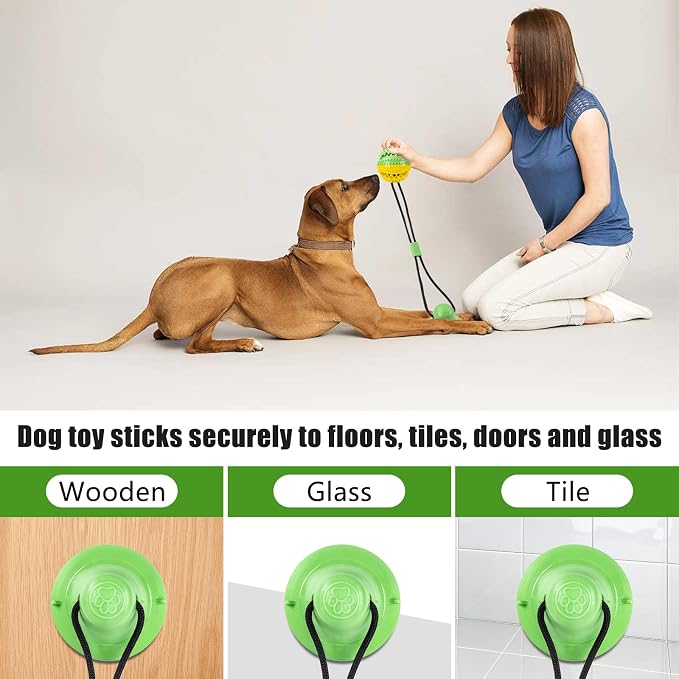 Askhald Dog Toys, Dog Chew Toys for Aggressive chewers, Puppy Training Treats Teething Rope Toys for Boredom, Puzzle Treat Food Dispensing Ball for Puppies Teething Small Dogs (Green)
