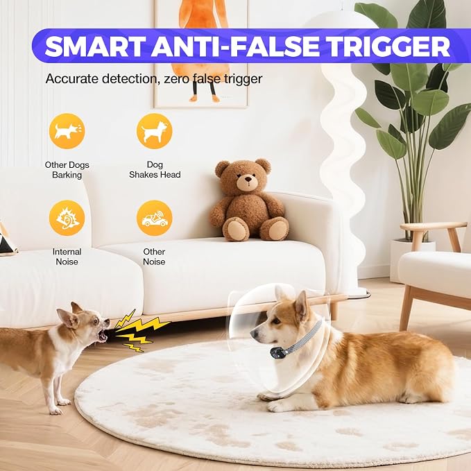 PcEoTllar bark Collar for Small Dogs, Beep & Vibration Mode, Waterproof