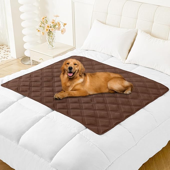 Smiry Waterproof Dog Bed Cover, Reversible Pet Blanket for Sofa Couch | Soft Washable Dog Blanket, Leakproof Couch Cover for Dogs Cats & Furniture Protection, 40x50, Brown/Chocolate