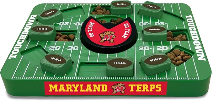 Pets First NCAA Maryland Large Puzzle Toy - Interactive Treat and Slow Feeding Toy for Dogs, New Large Size