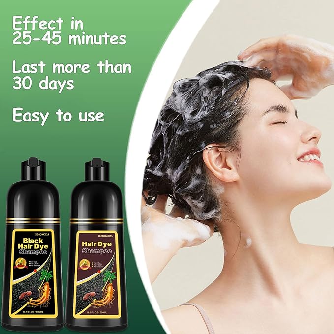 Agthyuve Wine Red Hair Dye Shampoo, Easy To Use, Semi-Permanent Color Shampoo - Lasts 30 Days, 16.9 FL Oz