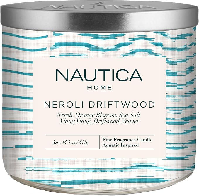Neroli Driftwood Soy Blend Wax Candle, 14.5 oz., by Nautica