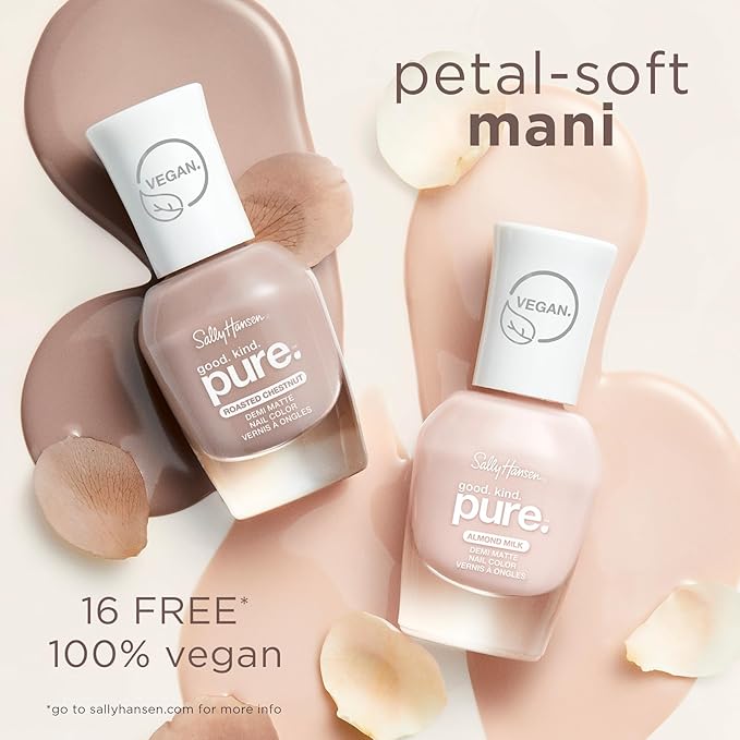 Sally Hansen Good.Kind.Pure Demmi Matte Nail Polish 50 Roasted Chestnut 0.33 fl oz (Pack of 1)