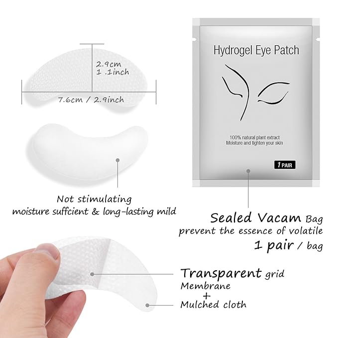 100 Pairs Under Eye Pads,Lint Free Lash Extension Under Eye Patches for Eyelash Extension,Eye Mask Beauty Tool (FOX)