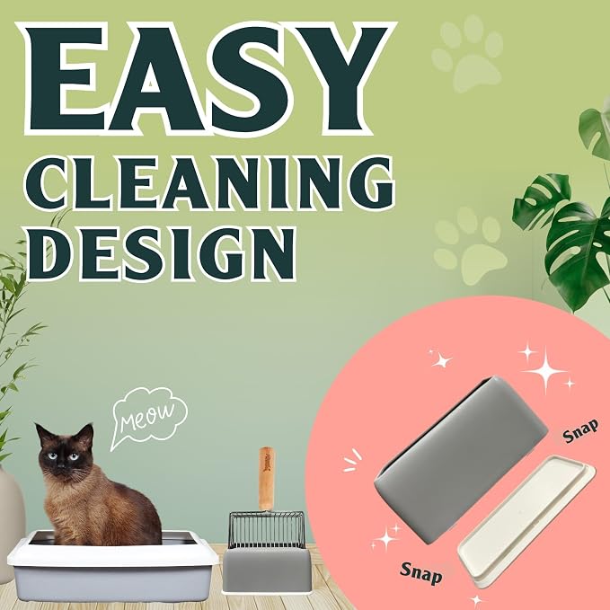 Sprinkle & Sweep: Litter Box Deodorizer Bundle: 8oz Bag, Speed Sifter, 24oz Odor & Stain Spray - Cat-Kitten Litter Care, Enzyme Spot Treatment Cleaner