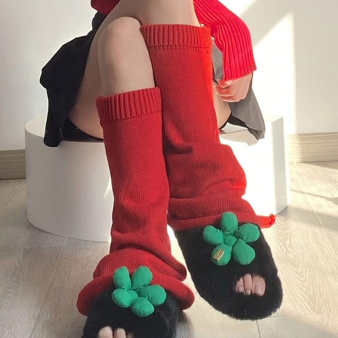 Sexybody Women's Leg Warmers Fashion Knit Warmers Long Socks Cute Y2K Kawaii Japanese Lolita Harajuku Accessories for Girls