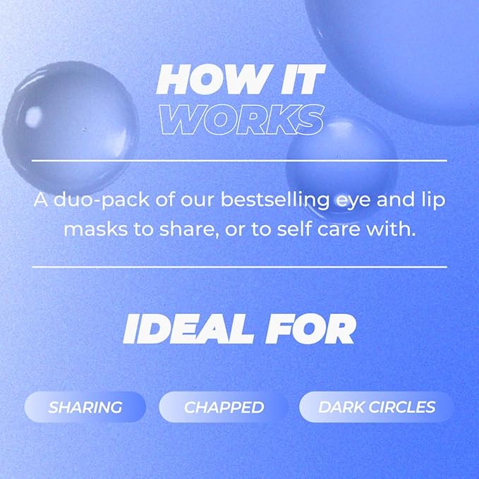 Vitamasques Under Eye Patches & Lip Mask Sheets, Best of Eyes & Lips Set 1 Packs - Eye Patches for Puffy Eyes - Under Eye Masks for Dark Circles and Puffiness - 4 Pads