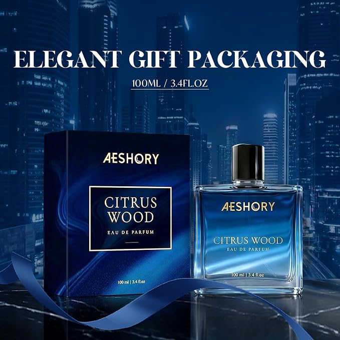 Aeshory Luxury Unisex Perfume for Women and Men, 3.4 FL OZ Long Lasting Eau De Parfum, Fruity Chypre Fragrance, Aromatic Citrus Wood Notes for Date & Gift, Fresh Scent Perfume Spray