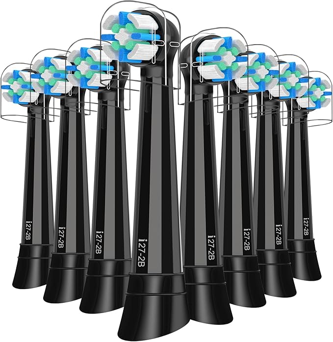 iO Replacement Heads Compatible with Oral b iO 2/3/4/5/6/7/8/9/10 Series Electric Toothbrush,Gum Care Toothbrush Head Compatible with Oral b iO Replacement Heads,Black