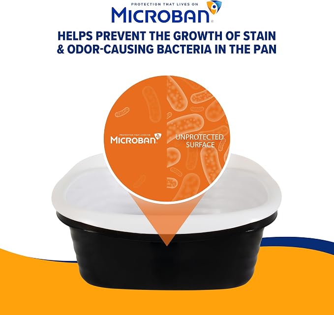 Arm & Hammer Large Sifting Litter Box Scoop Free Cat Litter Tray with Microban, Made in USA | Antimicrobial product protection, ideal for indoor felines, simple lift, shake and pour cleanup, helps keep odors in check
