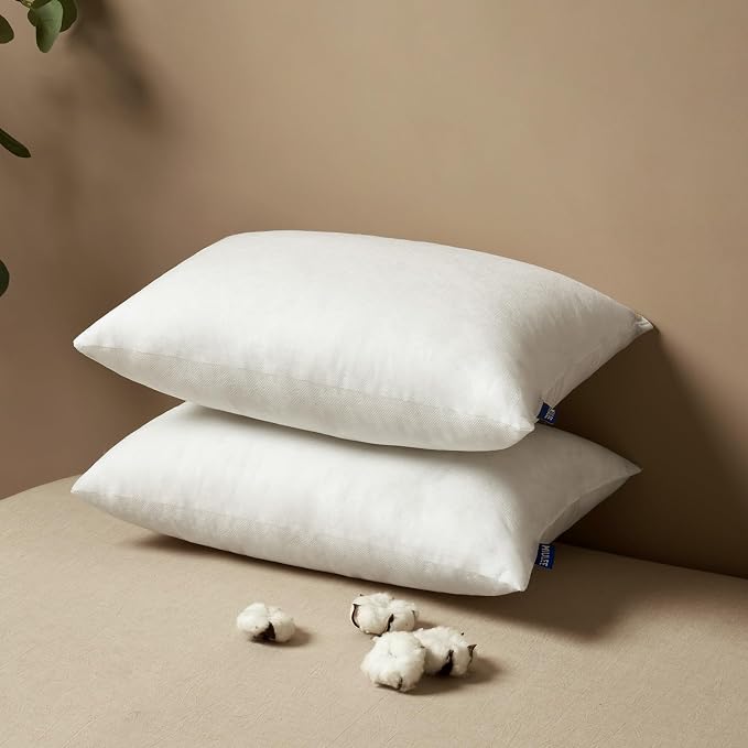 MIULEE 12x20 Pillow Inserts and Rust Decorative Pillow Covers