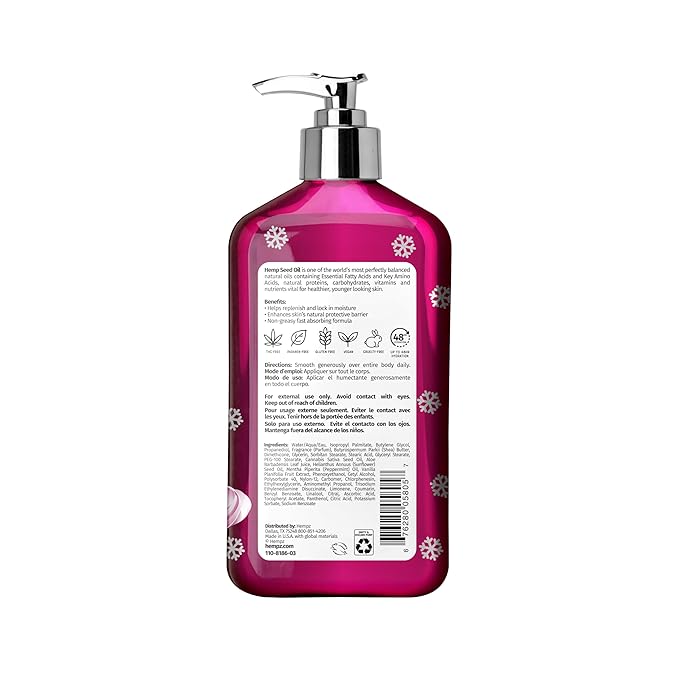 Hempz NEW Pink Peppermint Meringue Body Moisturizer, Body Lotion, Fall and Winter Skin Care for Men & Women, Limited Edition, 17 fl.oz. (Pack of 2)
