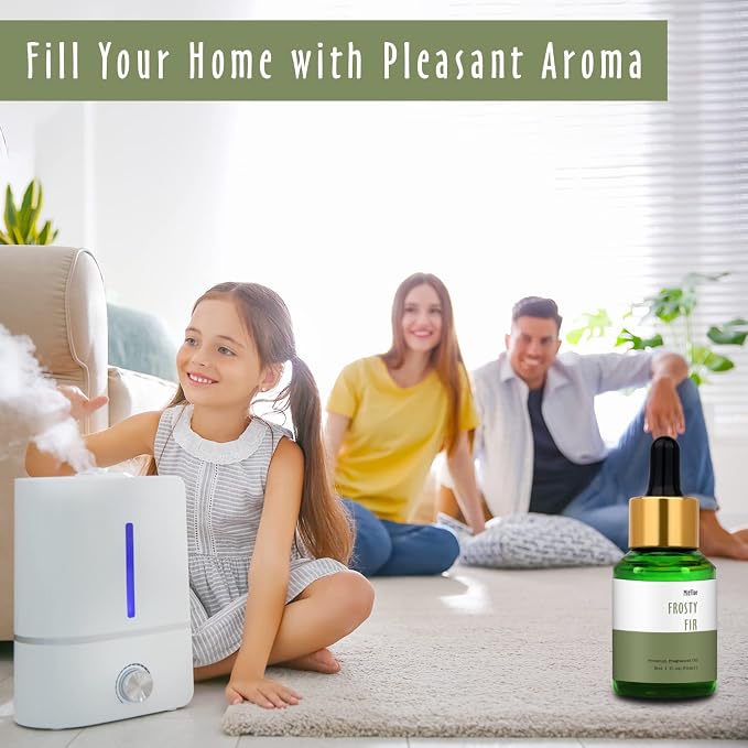 Frosty Fir Fragrance Oil, MitFlor Single Diffuser Essential Oil, Large Size Premium Grade Fragrance Oil for Soap & Candle Making, Aromatherapy Oil, Refreshing & Forest Scent for Home Fragrance, 30ml