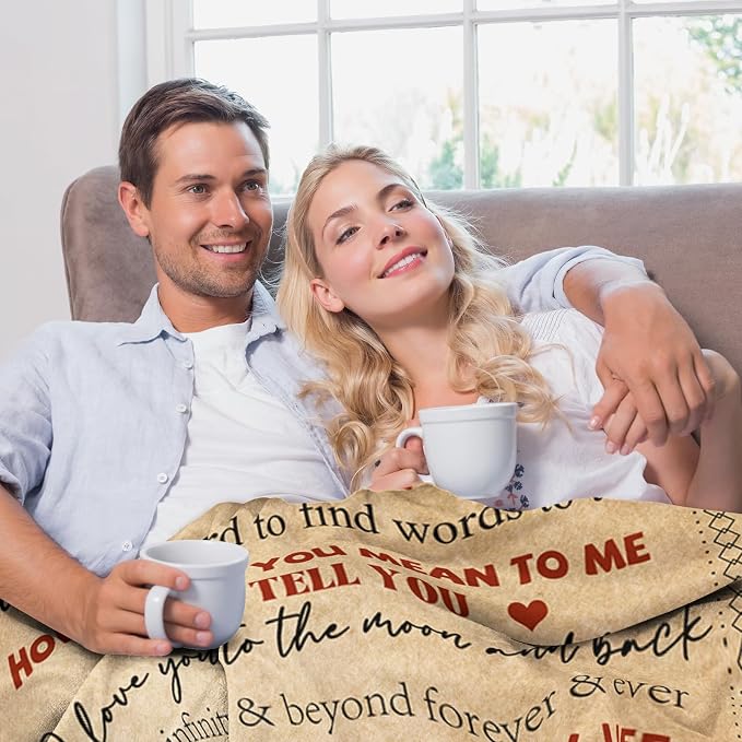 Wife Romantic Gifts from Husband Ideas - to My Wife Blanket 60"x80" | Gifts for Women Her Wife on Birthday Wedding Anniversary Mother's Day Christmas Valentine's Day