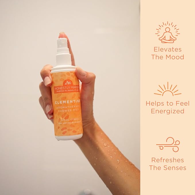 Honestly Margo Aromatherapy Shower Body Mist Citrus (4 Fl Oz, Pack of 1) – Wellness Spray with Essential Oils for Shower Steam, Personal Space Mist – Clean, Cruelty-Free Body Care & Bath Products