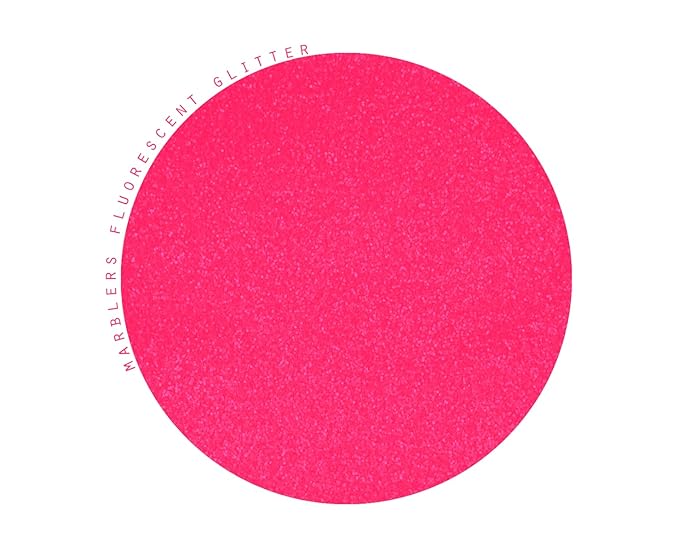 MARBLERS Neon Face & Body Glitter [Fluorescent Pink] 0.18oz (5g) | Fine | Non-Toxic | Vegan | Cruelty-Free | Ethically Sourced | Festival Makeup | Eye, Hair, Nail, Eyeshadow | Cosmetic Grade