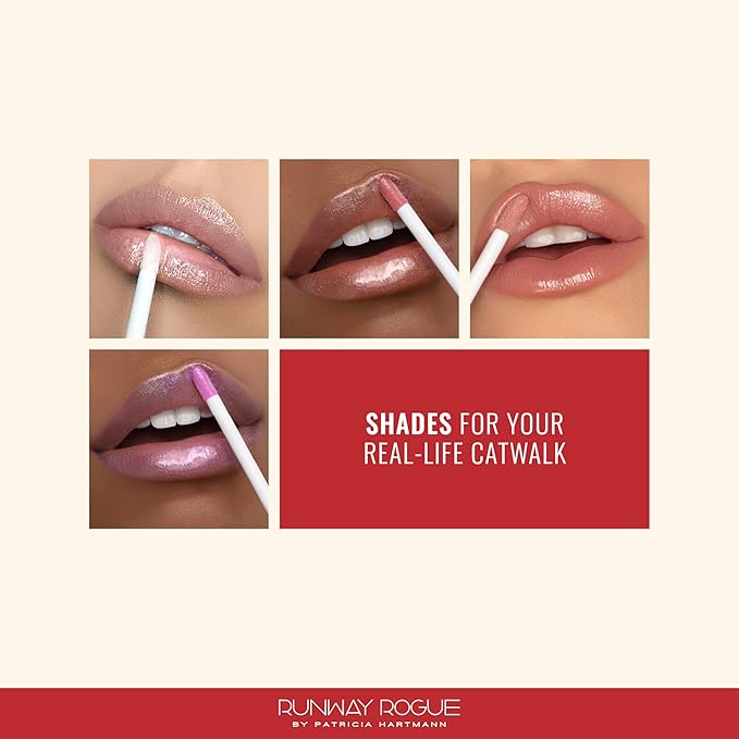 Runway Rogue Classic Lip Gloss, Golden-Rose Semi-Sheer Hydrating Lip Gloss, ‘Chameleon’