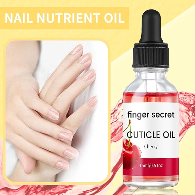 Cuticle Oil with Cherry Fragrance - 15ml Nail & Cuticle Care| Vitamin E Enriched for Dry, Cracked Cuticles | Moisturizing, Fast Absorbing, Non-Greasy